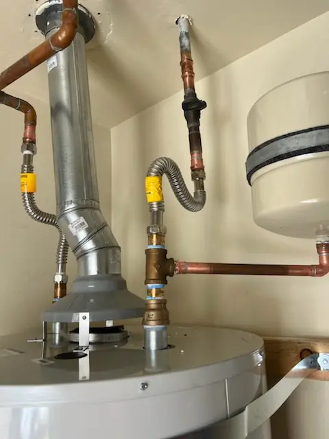 Water heater installation and plumbing repair in Wilton